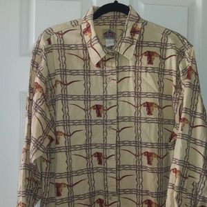 BARN FLY VINTAGE LONG HORN CATTLE LADIES SHIRT